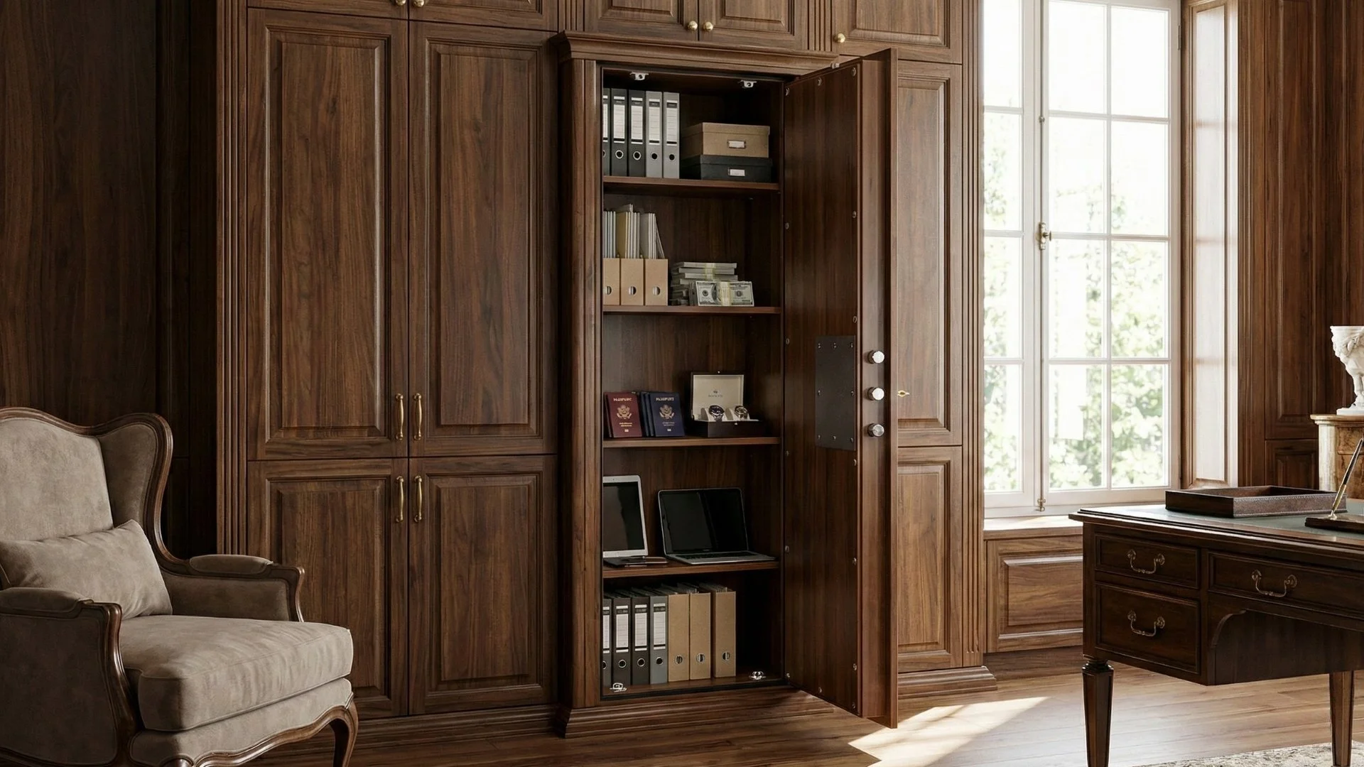 Armadio di sicurezza legno noce ehc 1500