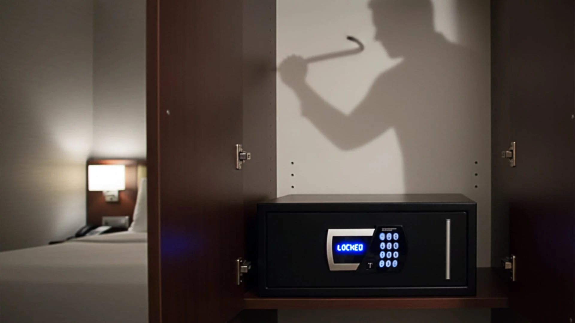 Ladro tenta il furto di una cassaforte in un hotel