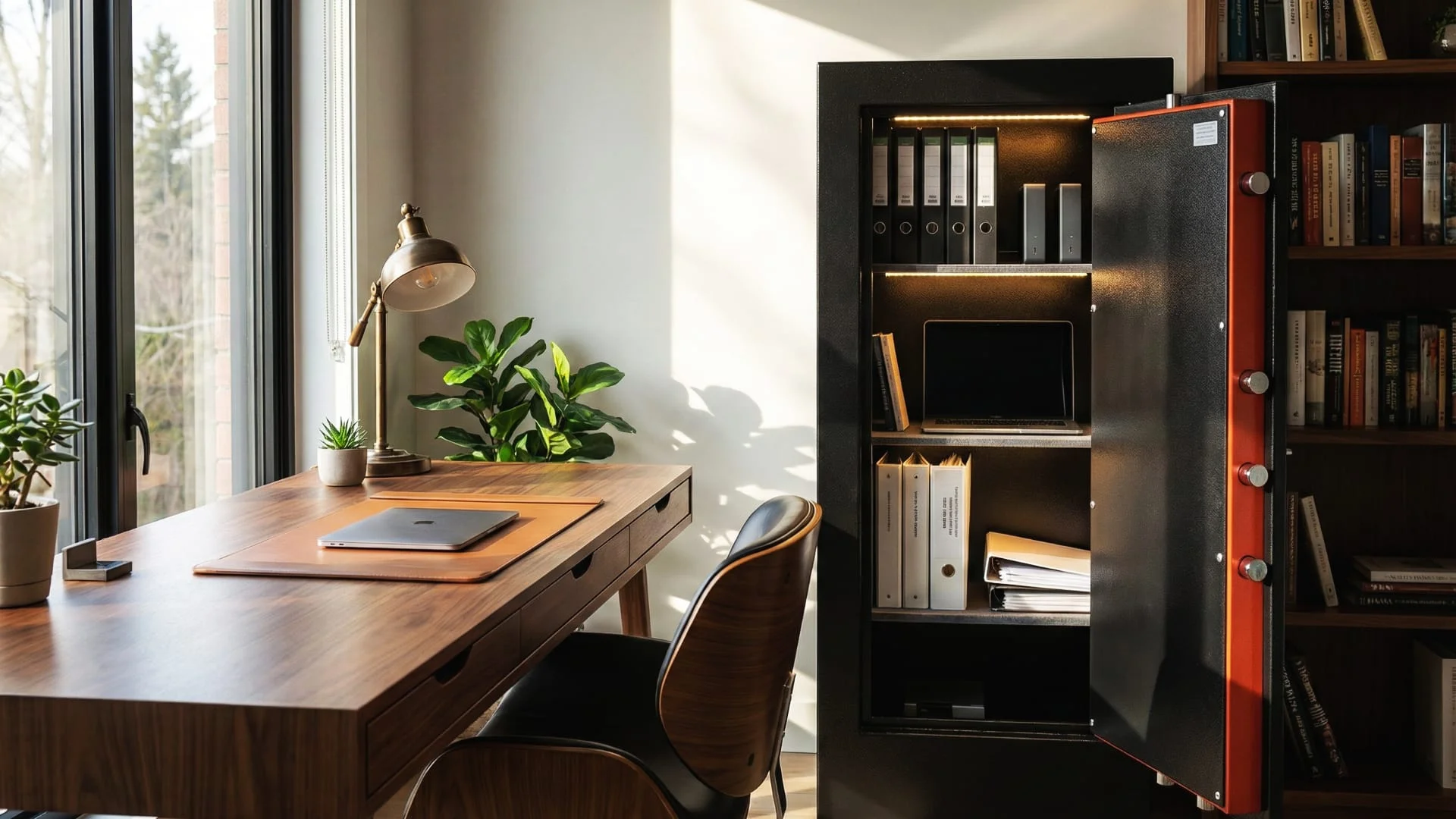 Integrazione home office armadio blindato elemento arredo sicurezza professionisti CLN Safety
