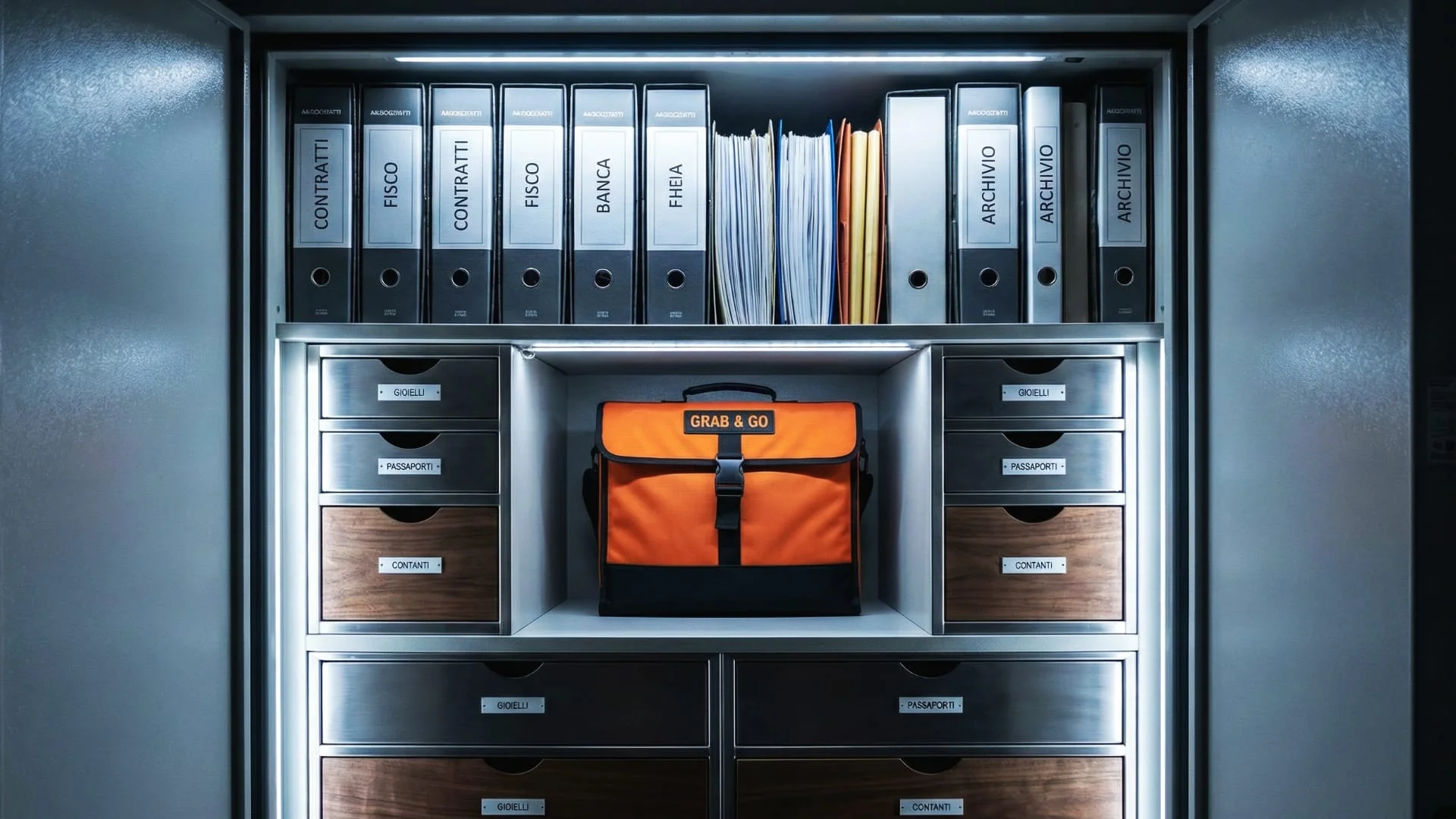 Metodo zoning organizzazione delle zone archivio armadio blindato CLN Safety