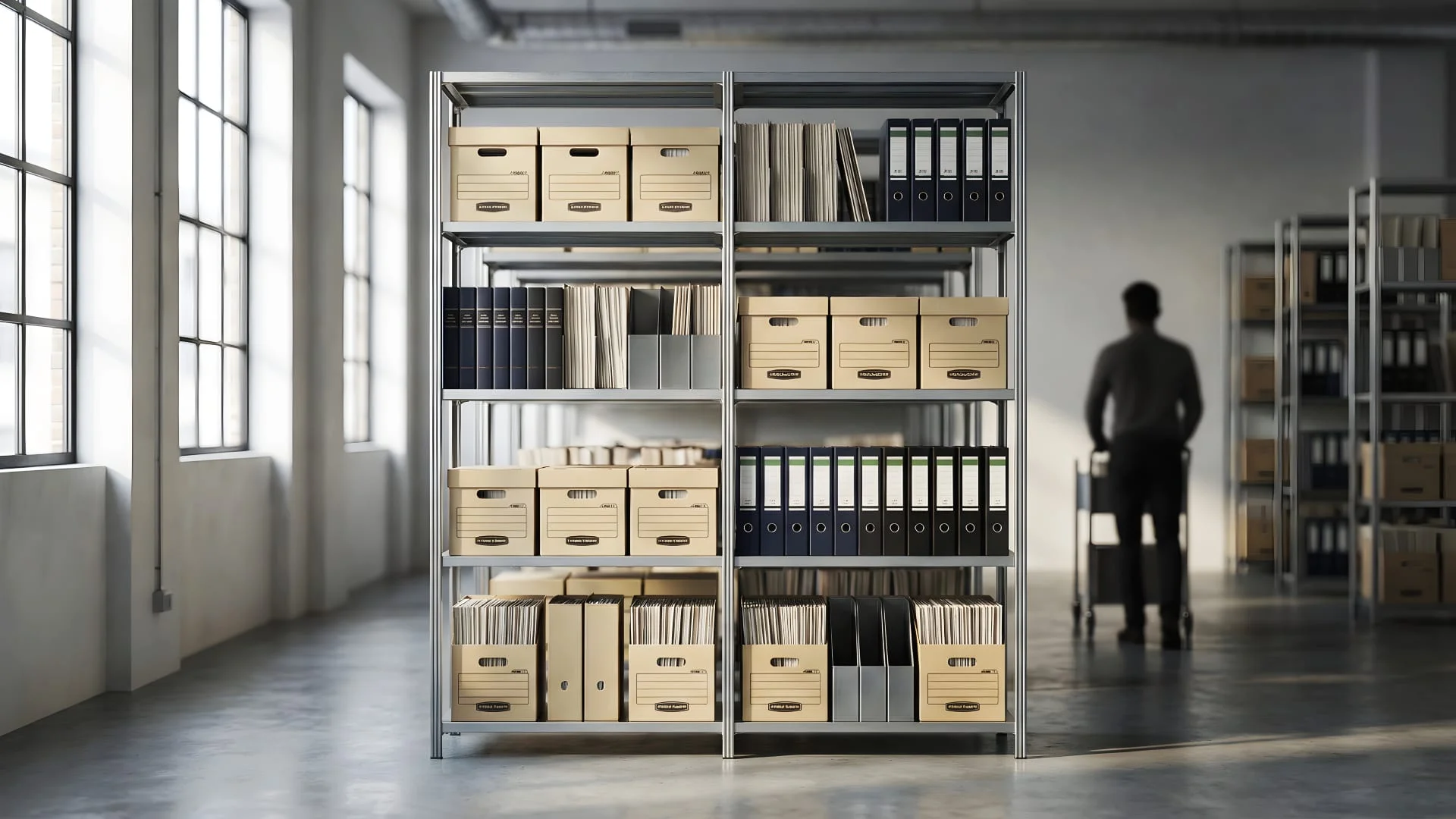 Scaffalature metalliche per uffici archivi e biblioteche CLN Safety