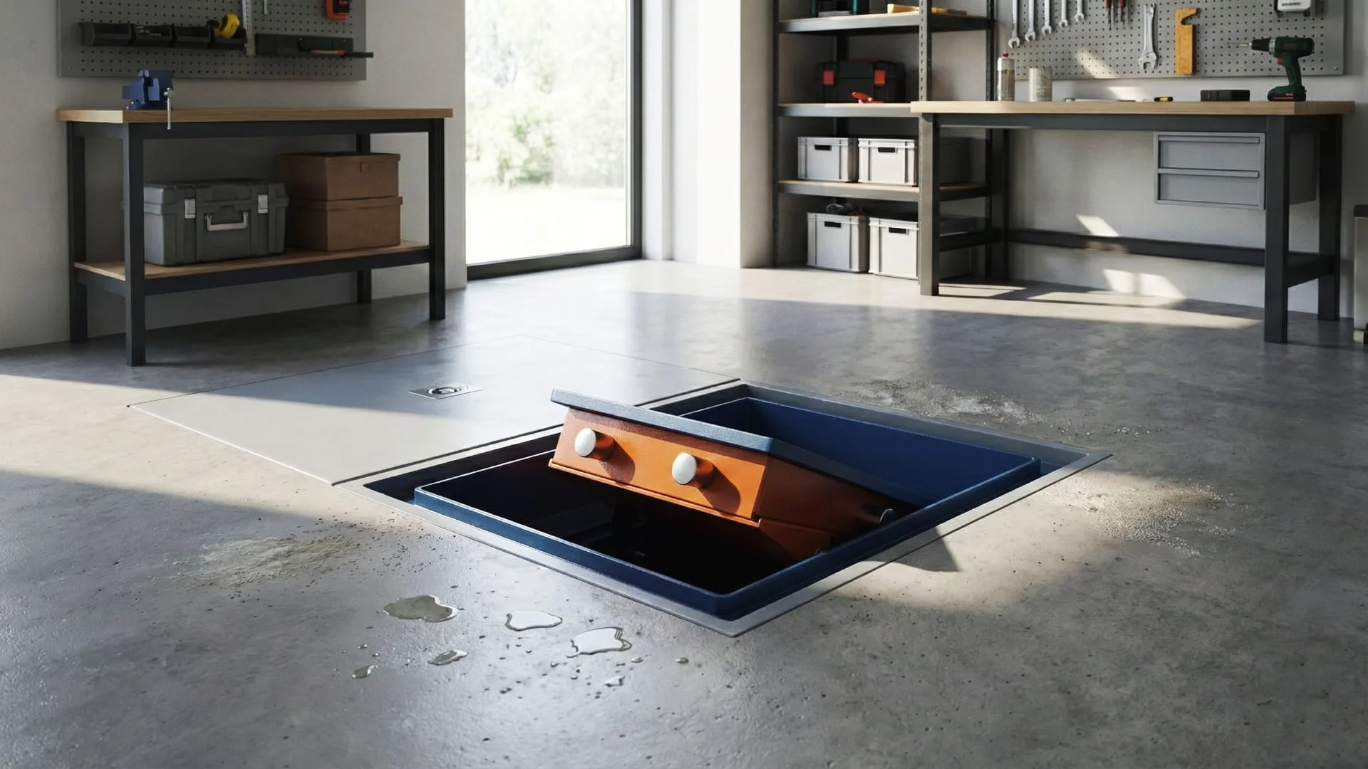 Scenari reali cassaforte da pavimento technofloor CLN Safety