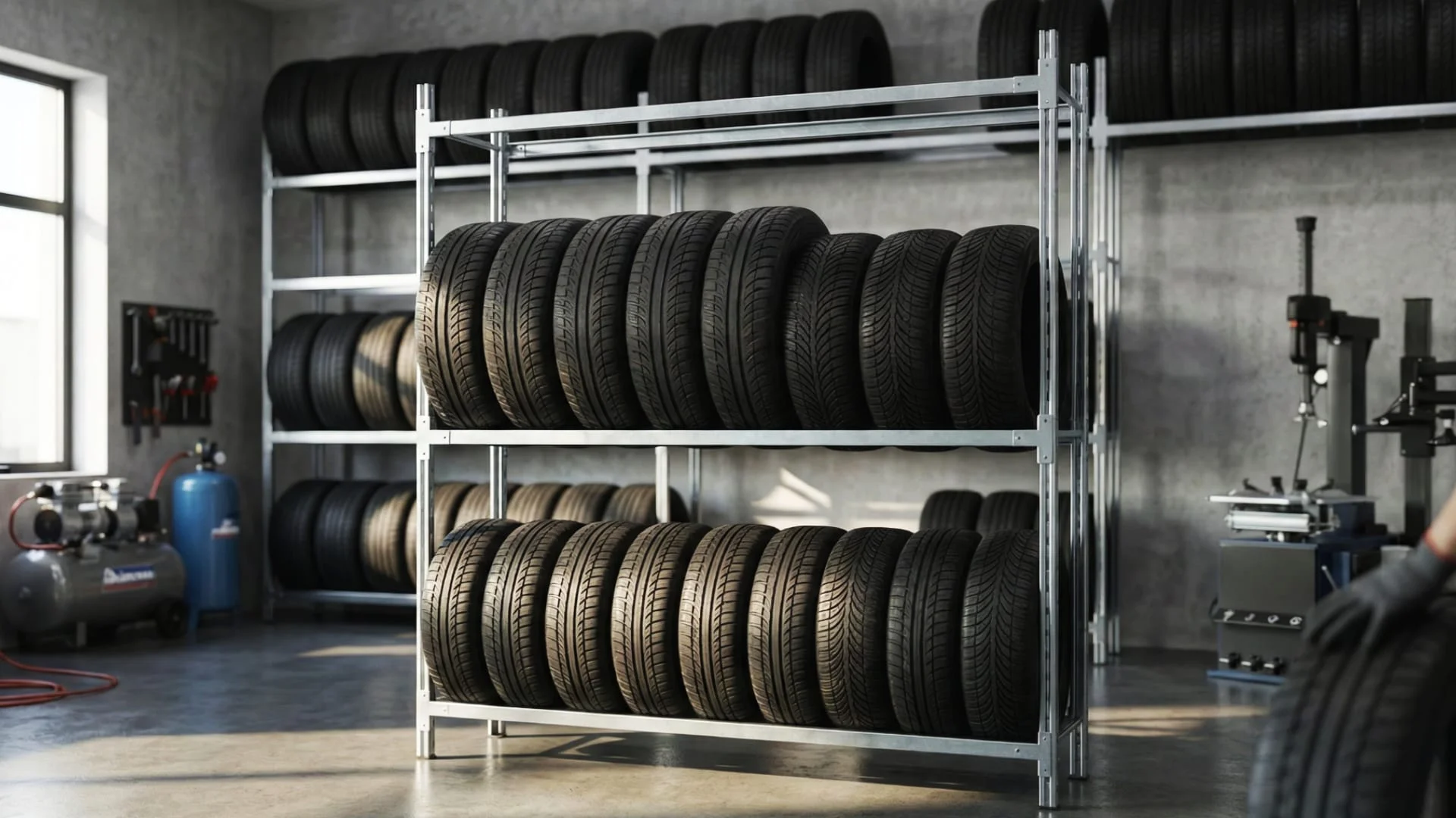 Scenari reali scaffalature per autoricambi e gommisti porta pneumatici serie 2000 CLN Safety
