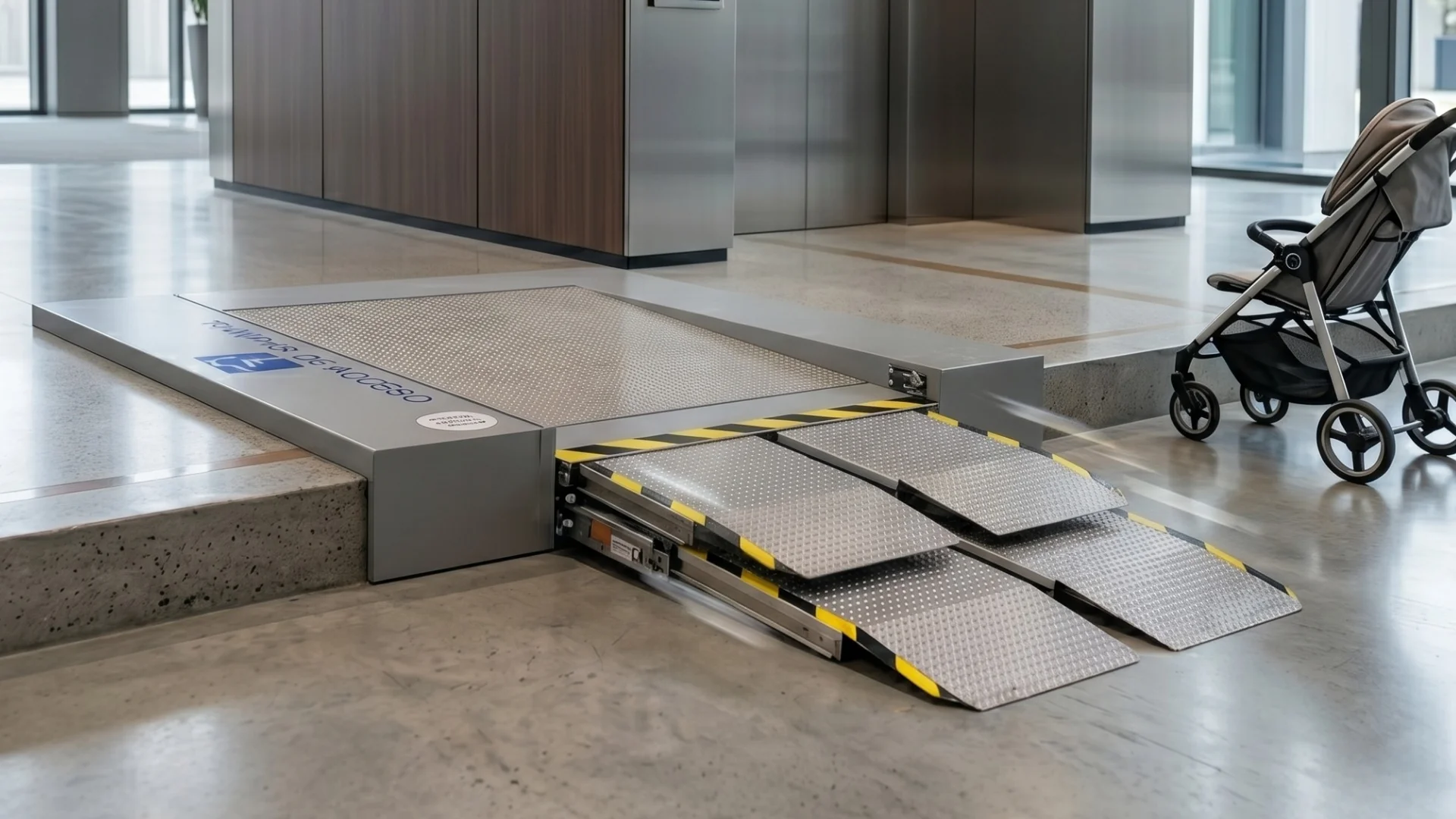 Rampa automatica pmr a scomparsa 300 kg 15 secondi