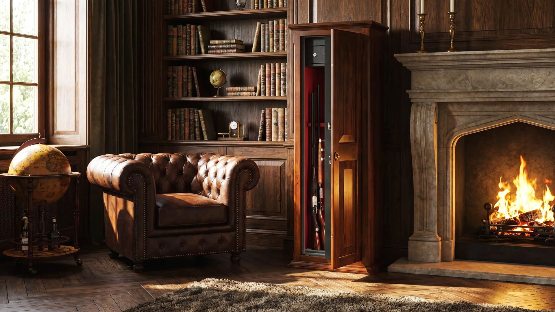 Scenari reali armadio in legno per fucili technomax HS L 7 11