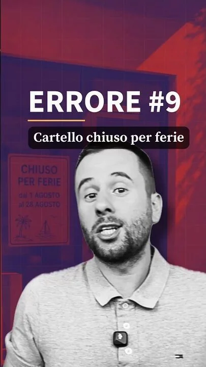 Errore #9: il cartello chiuso per ferie aiuta i ladri. #Shorts