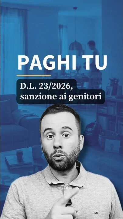 Decreto 2026: sanzione ai genitori per custodia non certificata #Shorts