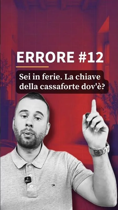 Cassaforte a chiave: l'errore da non fare prima di partire. Errore #12 #Shorts