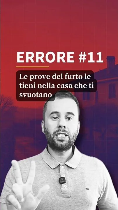 Furto in casa: come dimostri che ce l'avevi? Errore #11 #Shorts