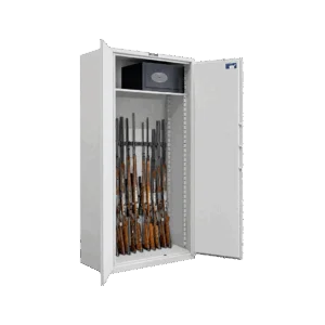 Armadio fucili bordogna 3000 gun en 14450 s1 aperto con fucili e cassaforte interna cln safety